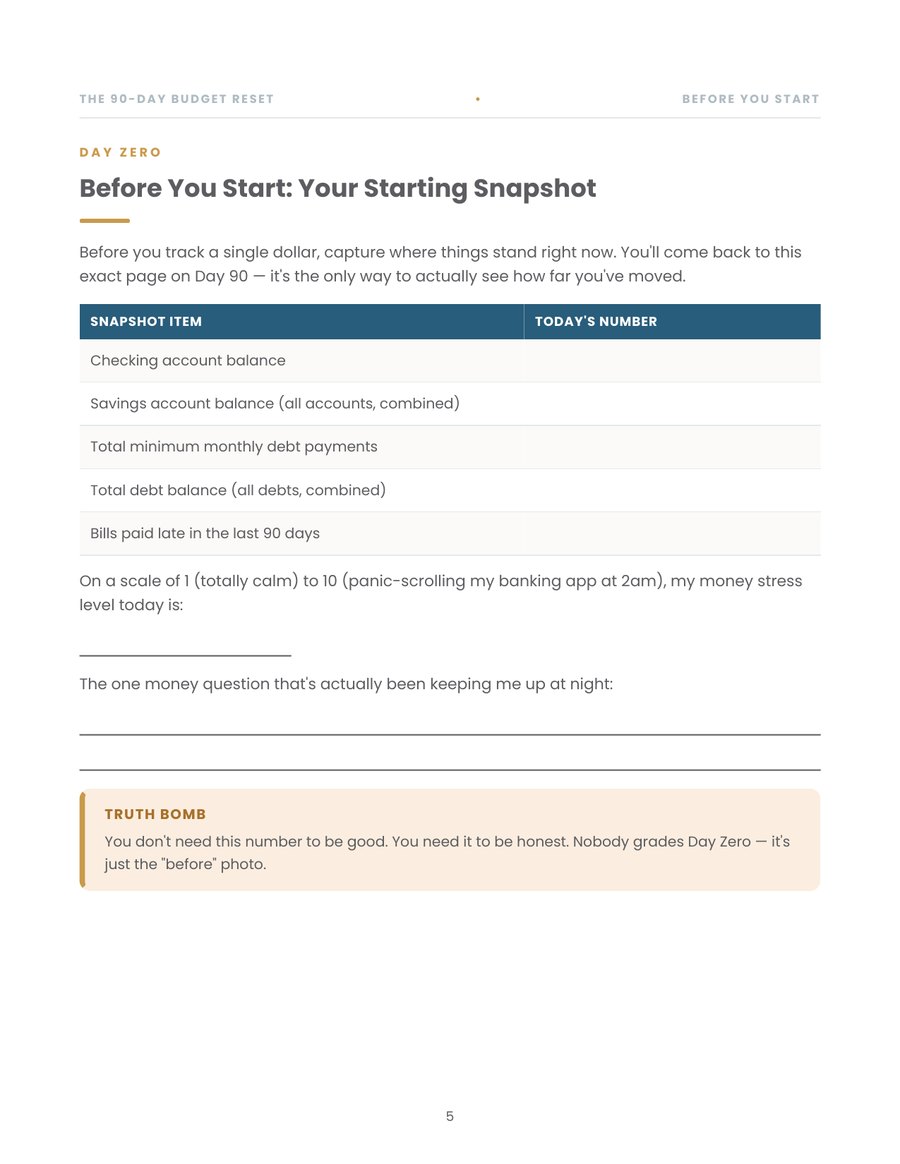 Before You Start: Your Starting Snapshot